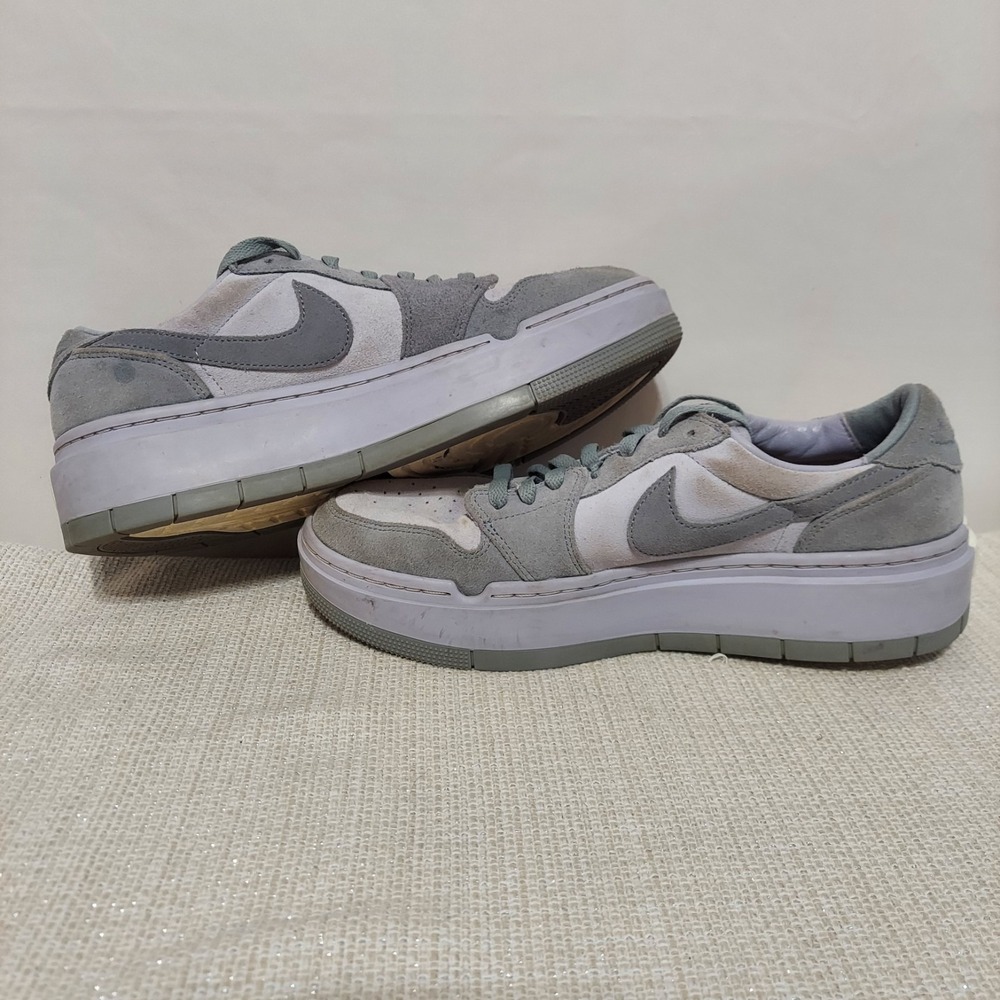 Nike Air Jordan 1 Elevate Low Shoes Gray Suede Sneakers Womens 12/Men 10.5 - Picture 6 of 8